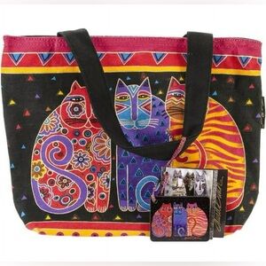 Colorful Cat Print Tote Bag